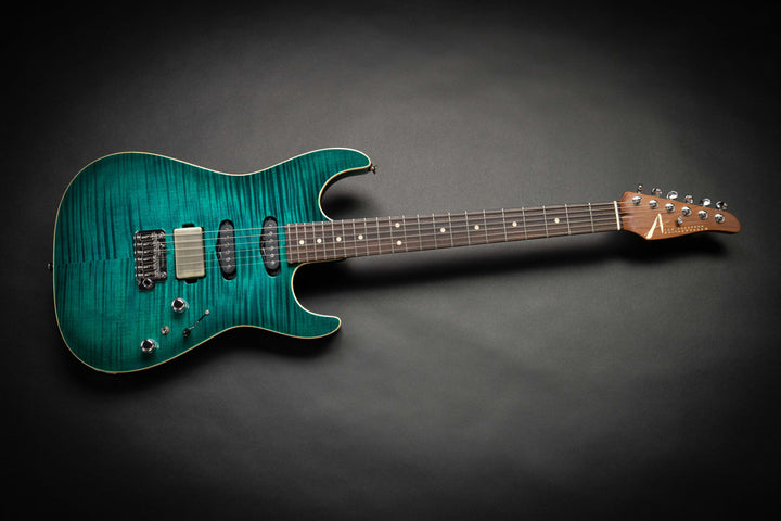 Drop Top Transparent Teal Burst (06-26-24A)