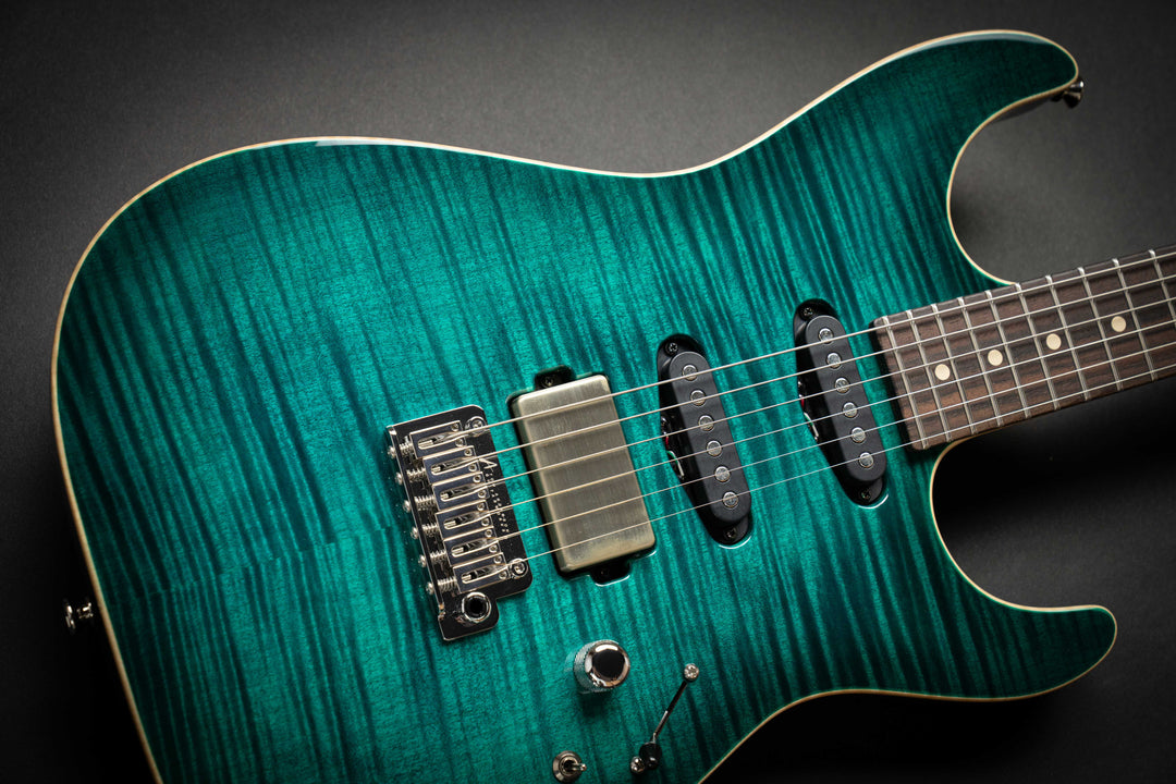 Drop Top Transparent Teal Burst (06-26-24A)