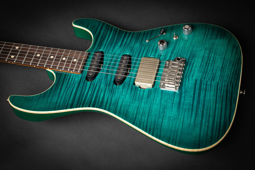 Drop Top Transparent Teal Burst (06-26-24A)