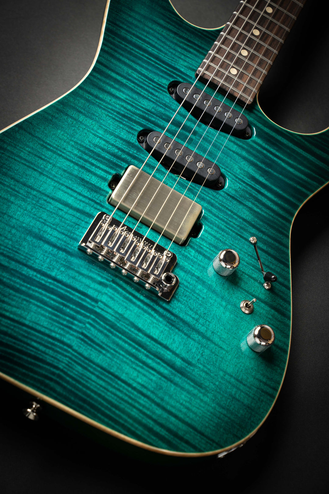 Drop Top Transparent Teal Burst (06-26-24A)