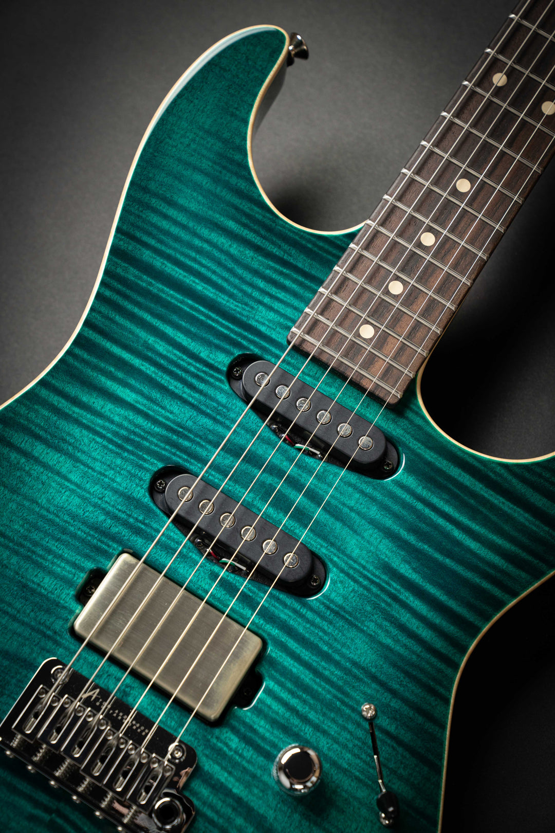 Drop Top Transparent Teal Burst (06-26-24A)