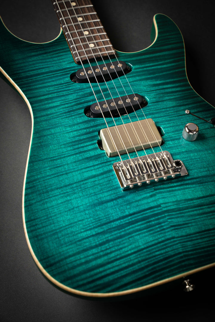 Drop Top Transparent Teal Burst (06-26-24A)