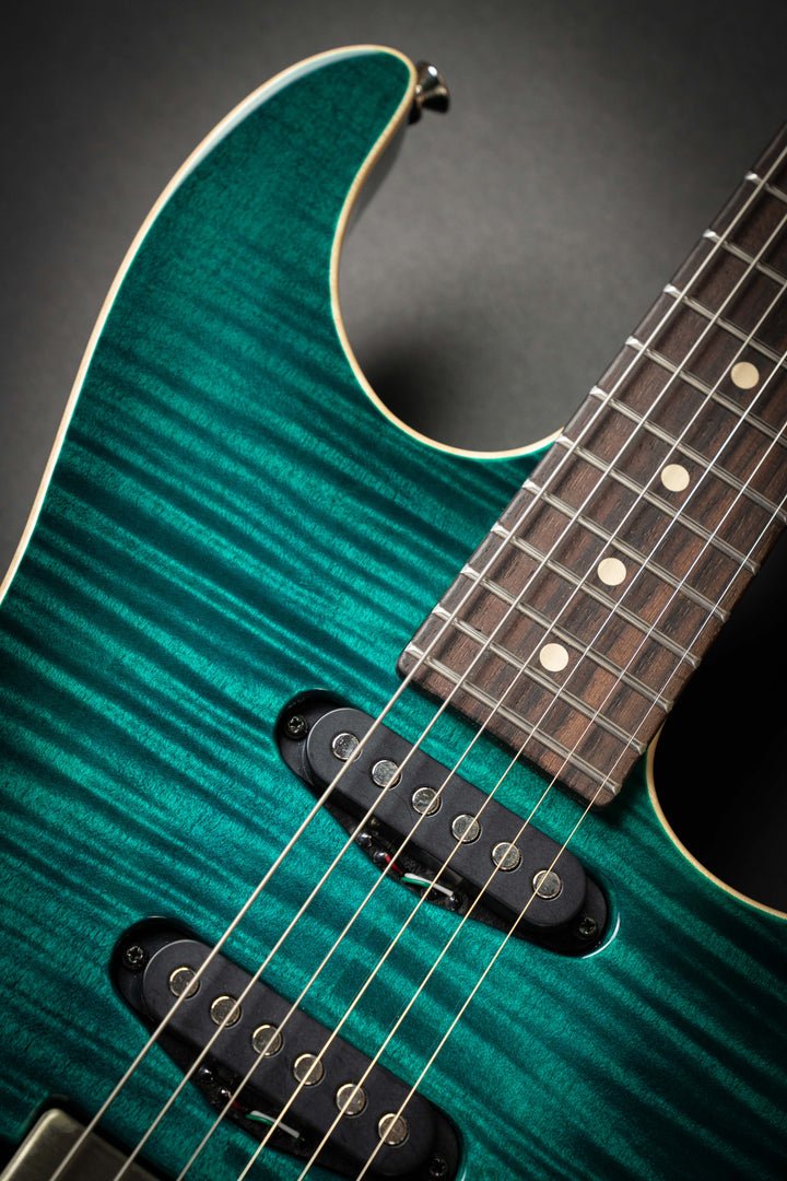 Drop Top Transparent Teal Burst (06-26-24A)