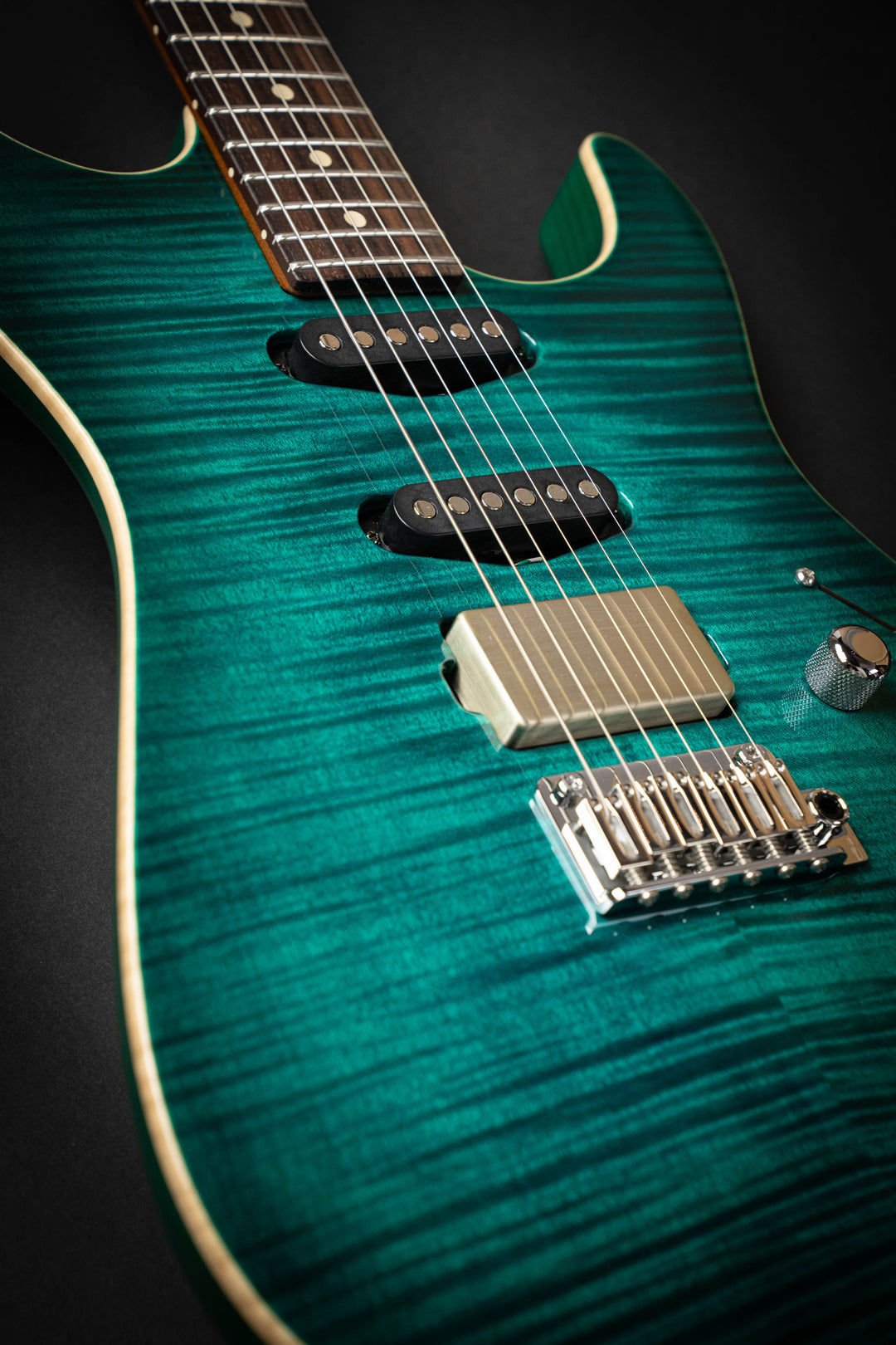 Drop Top Transparent Teal Burst (06-26-24A)