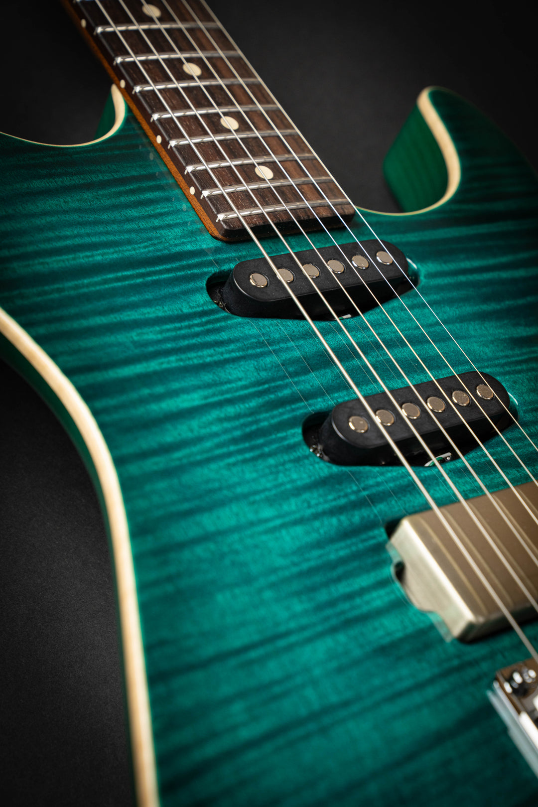 Drop Top Transparent Teal Burst (06-26-24A)